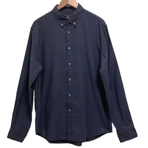 John Varvatos USA Navy Blue Cotton Button Down Shirt Size Large